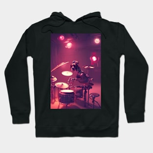 Cyber Dog Jams On The Drums Hoodie